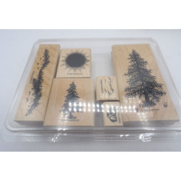 Stamps Set Sensational Scenery Stampin' Up! Set of 6 with box  ©1997 - Picture 1 of 16